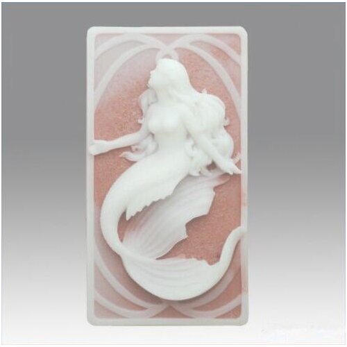Silicone mold 3D Girl Mermaid embossment handicraft DIY soap silica gel mold hadcmade decorating candle mold