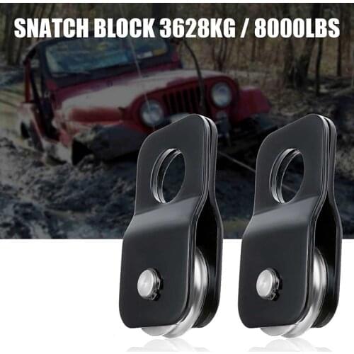 Winch Snatch Block Pulley Block Heavy Duty 4 Ton (8000 Lbs) Moving Pulley Splint
