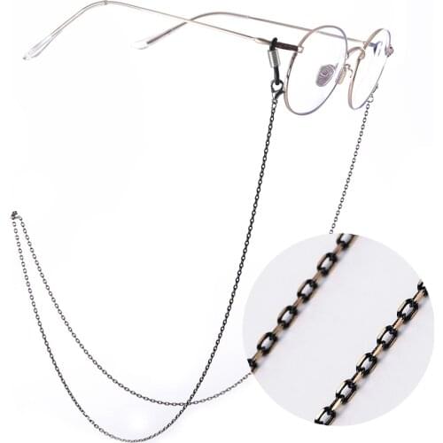 Teamer Fashion Black and Sunglasses Chain Women Men Anti-slip Reading Glasses Lanyards Eyeglasses Cord Neck Strap Rope