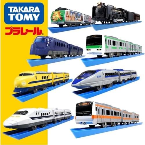 TOMY Three-section Electric Train Track Toy Shinkansen Transportation Freight Locomotive Sightseeing High-speed Rail Train Toy
