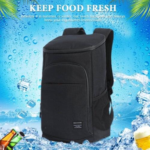 Outdoor Picnic Backpack Insulation Family Party Drink Cold Storage Bag Beach Hiking Camping Accessories 28L Food Storage Box