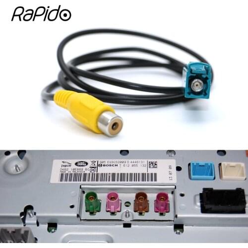 Universal Fakra RCA Video Camera Connection AV-IN Cable Adapter for Mercedes Benz Rear for VW View Backup Parking Camera