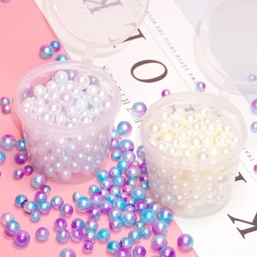 Nail art Pearl magic color mixed Pearl Mermaid gradient no hole ball new jewelry accessories size mix