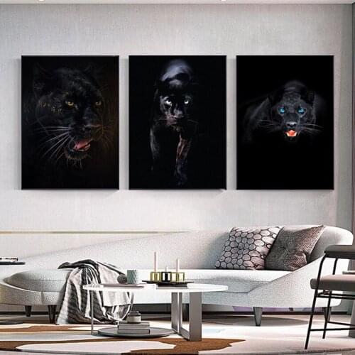 Panther Animal Art Poster Canvas Painting Living Room Mural Printing Modern Home Living Room Bedroom Decoration Painting