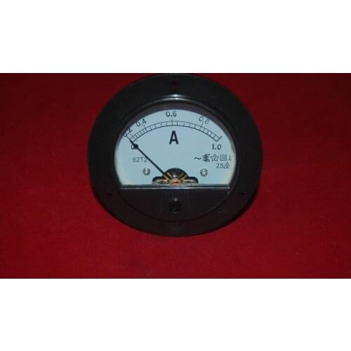 1pc AC 0-1A ROUND Analog Ammeter Panel AMP Current Meter Diameter 90mm 62T2 1A AC Directly Connect