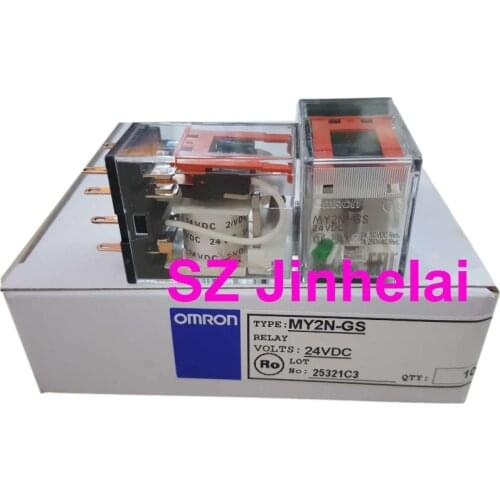 OMRON MY2N-GS DC24V Authentic original Intermediate relay 24VDC 2NO 2NC 8pin (alternative MY2N-J)