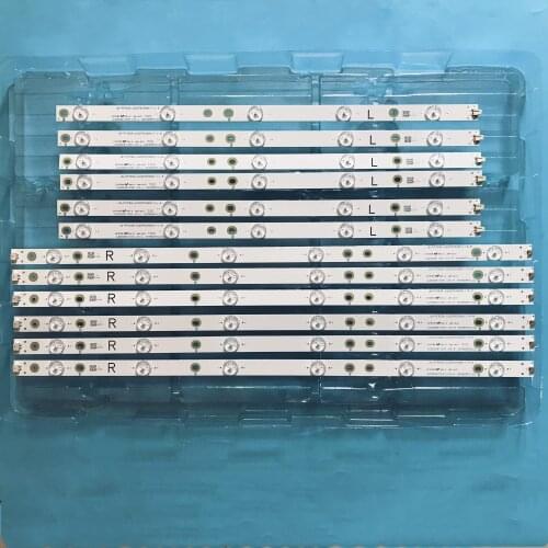 12PCS/set New LED Strip For AOC TV LD50V02S T5002S LE50D1452 50PFF3655/T3 GJD500611002-X2-L-R LB-PF3528-GJD2P5C506X11-R-B