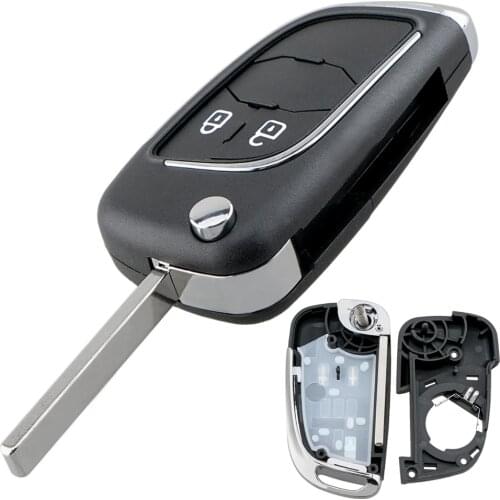 2 Buttons Remote Car Key Fob Case Shell Replacement Flip Folding Remote Cover Fit for Chevrolet Cruze Cars Automobiles