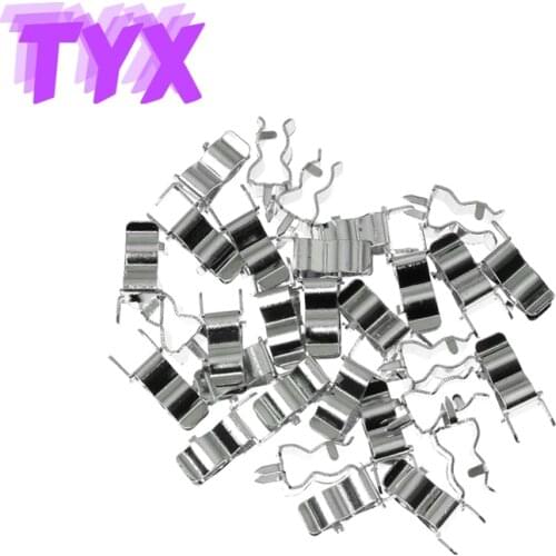 20Pcs Fuse Clip Brass Plated Tin Fuse Holder Clip Fuse tube support for 5x20 mm 6x30mm Glass Ceramic Tube Quick Fuse Insurance