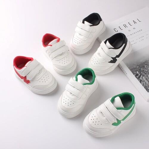 2021 spring and autumn sports shoes boys and girls Korean casual white shoes student board shoes baby shoes kids girl shoes