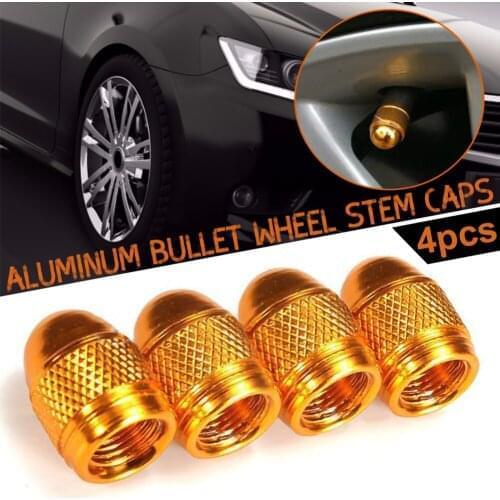 4Pcs Aluminum Bullet Car Truck Air Port Cover Tire Rim Valve Wheel Stem Caps New Car Styling Decoration Auto Tires Accessories