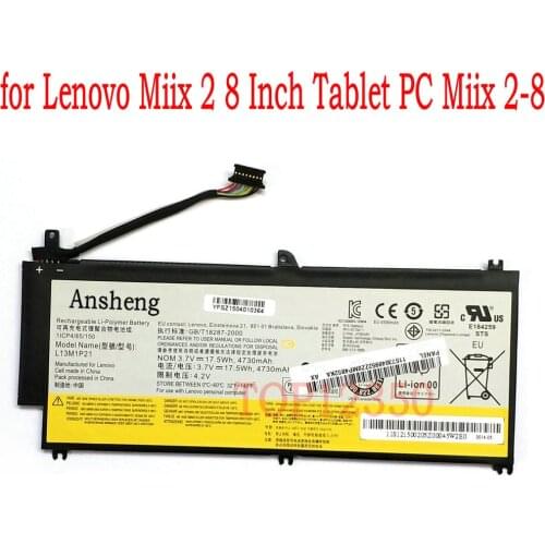 3.7V 17.5WH 4730MAH L13L1P21 Battery For Lenovo Miix 2 L13M1P21 Miix 2-8 8 Inch Tablet PC batteries