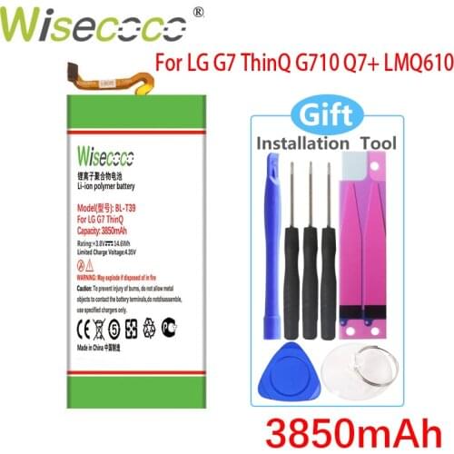 Wisecoco 3850mAh BL-T39 Battery For LG G7 ThinQ G710 Q7+ LMQ610 Phone High Quality +Tracking Number