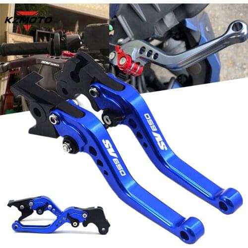 For SUZUKI SV650 S 1999-2009 Motorcycle CNC Aluminum Short Adjustable Brake Clutch Levers Handles Lever SV650S LOGO Accessories