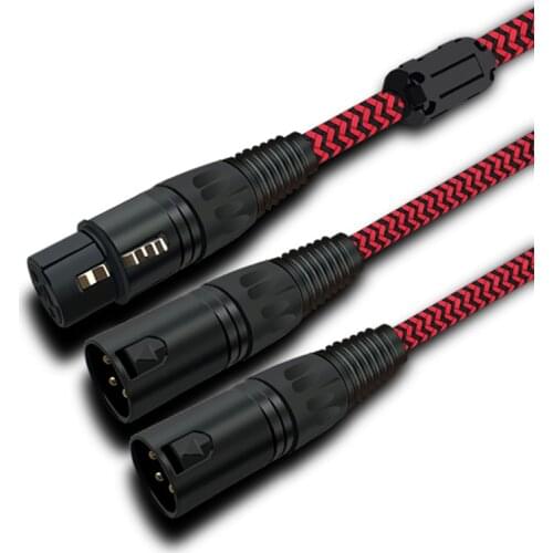 3pin XLR Female to Dual XLR Male Plug Audio Cable For Mixing Console Amplifier Microphone 2 XLR Adapter Wire Cords 1m 2m 3m 5m
