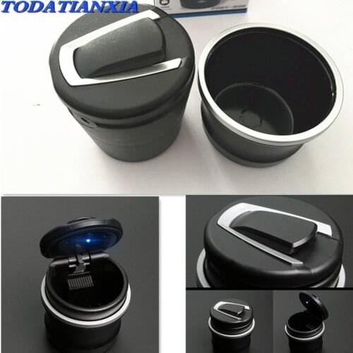 Car Ashtray Blue LED Light Smokeless for megane 3 tucson 2017 renault clio 2 alfa romeo 159 audi q7 ford mondeo mk4 megane 2