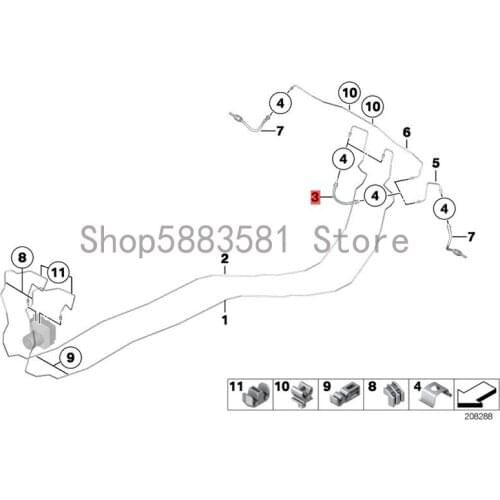 CAR brake hose rear bm wE90 320I N46 E90 325I N52 E90 325I vehicle tube disc brake hose wheel hub parking brake hose
