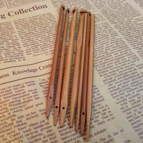 Free Shipping Bamboo Magic knitting needles crochet hooks 7pcs a set size 3.5-6.5mm for DIY knitting handmade crafts Needlwork