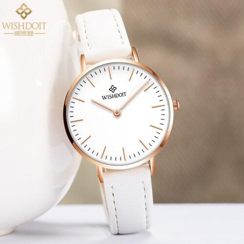 WISHDOIT Fashion Simple Ladies Watches Small Dial Mesh Belt Double Safety Buckle Couple Elegant Quartz Clock Wristwatch