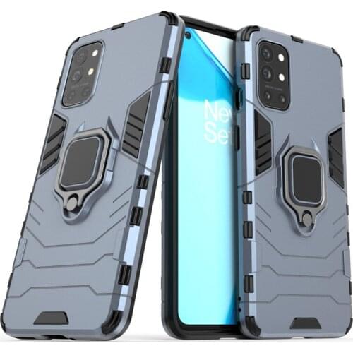 For OnePlus 9R Case For OnePlus 9R Cover Cases Armor PC Shockproof Soft Silicone Stand Protective Phone Bumper For OnePlus 9R