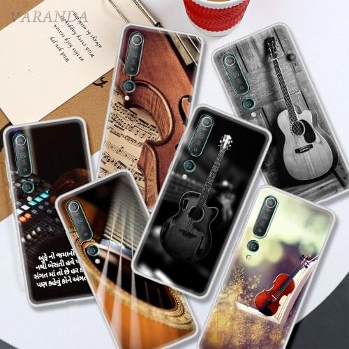 Musical Instruments Case For Xiaomi Mi 11 Poco X3 NFC 9T 10T Note 10 Lite 5G 10s CC9e M3 A2 Translucent Soft Phones Cover