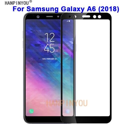 For Samsung Galaxy A6 (2018) A600F 5.6 9H Hardness 2.5D Full Cover Toughened Tempered Glass Film Screen Protector Protect Guard