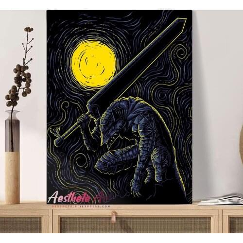 Impressionist Guts Berserk Anime Home Decor Canvas Poster Print Decoration Art High Quality Wall Picture Living Room Painting