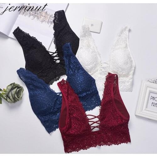Jerrinut Bras For Women Underwear Sexy lace Bra BH Push Up Bralette Seamless Bra Wireless Femme Brassiere Lingerie