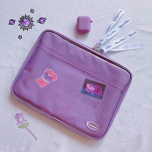 Korean ins tablet Case Pouch Purple pvc tablet case pouch 11in New Arrivals