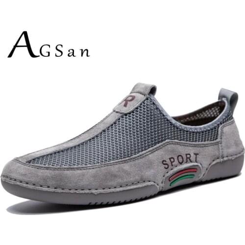 Breathable Men Sneakers Outdoor Casual Shoes Slip On Driving Shoes Summer Flats Soft Leather Footwear Big Size 46 Male Zapatos