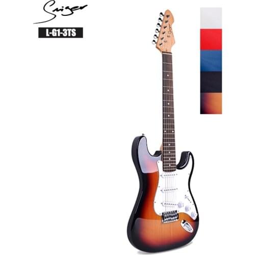 Smiger 22 Frets Electric Guitar L-G1-3TS Linden 6 Strings Electric Guitar Linden Body Maple Neck Guitar Parts & Accessories
