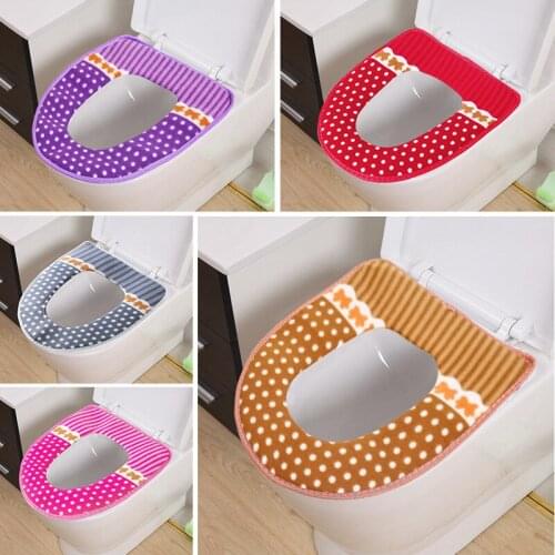 Sticky Plush Toilet Cushion Thickened Universal Toilet Cover Winter Toilet Cover Large Toilet Ring Toilet Seat
