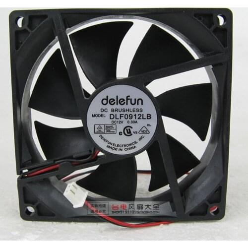 New original 9025 9CM Double Ball 12V Case Silent Cooling Fan DLF0912LB