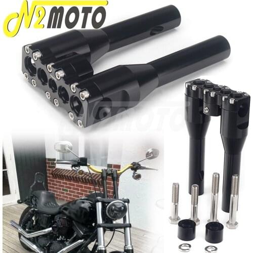 1-1/8" Handler Riser 6" 7'' 8'' 9'' 10'' 11''12" Club Style StreetTech Upright Handlebar Risers for Harley Dyna Custom Softail