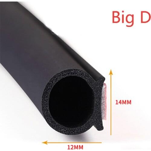 Rubber Door Seal Strip Big D Type 2-8M Car Door Seal Strip Universal Noise Insulation Epdm Car Rubber Waterproof Seals For Auto