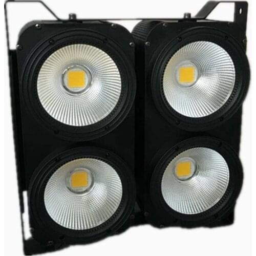 High power 4x100W cob led blinder light 4 eyes led par stage lights white+warm white led wash dj lighting for disco bar ktv dmx