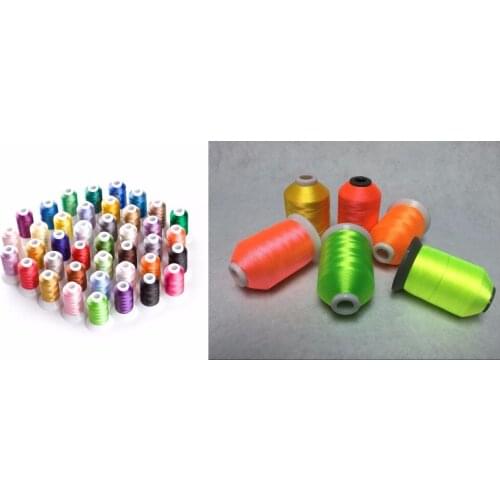 Simthread New Collocation For Promotion Polyester embroidery thread 40 colors 550 yards+ Neon Colors thread Together You save $9