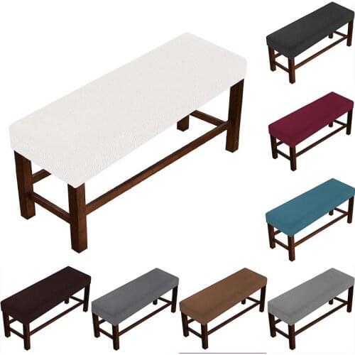 Nordic Piano Chair Cover Elastic All-inclusive Bench Covers Rectangular Solid Color Thickened Stool Cover Dropshipping