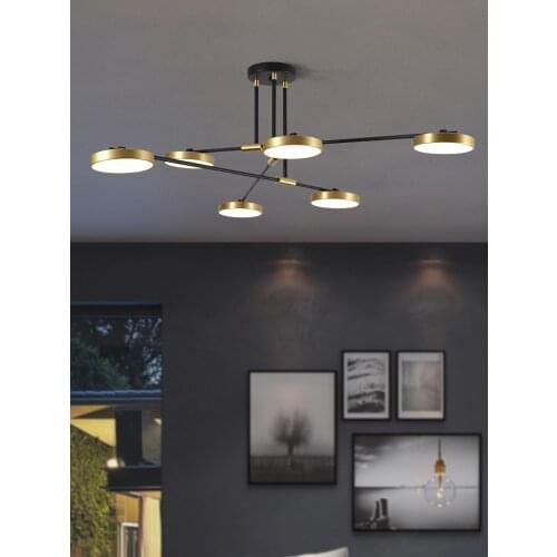 Nordic light luxury living room lamp creative personality hotel villa restaurant rotating chandeliers