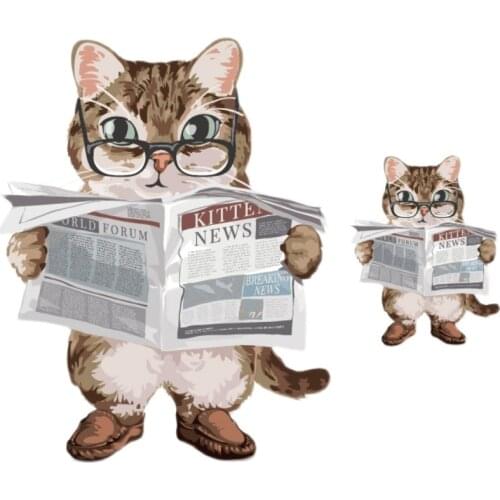 Cartoon cat thermal Stickers patches on clothes stripes Iron on transfer for clothing stickers iron on heat transfer for fabric