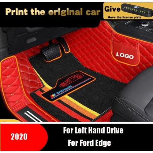 High quality Car Floor Mats For Ford Edge 2020 7 Seater Carpets Auto Styling Interiors Accessories Car Protect Custom Decor Rugs