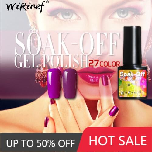 WiRinef UV Gel Nail Polish Gel UV Polish Gel Lacquer UV LED Soak Off Nail Art Nail Permanent Nail Gel Varnish