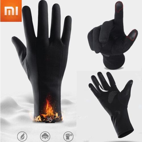 Xiaomi Winter Warm Gloves Windproof Non-slip Thicken Full finger Gloves Touch Screen Unisex Men Women Sports Cycling Glove New