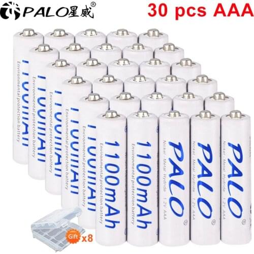 20-40pcs 1100mAh 1.2V AAA Rechargeable Battery Ni-MH NiMH Pre-charged Rechargeable Batteries 3A Bateria for Camera Toys Mp3
