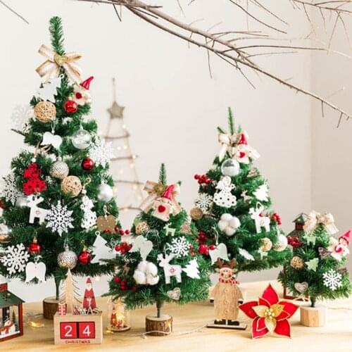 2020 Mini Christmas Tree Decorations DIY Christmas Tree 45cm Desktop Home Room Decoration Accessories Children Christmas Gift