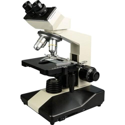 40X-1600X Biological Microscope Sliding Binocular Head Double Layer Mechanical Stage LED Used