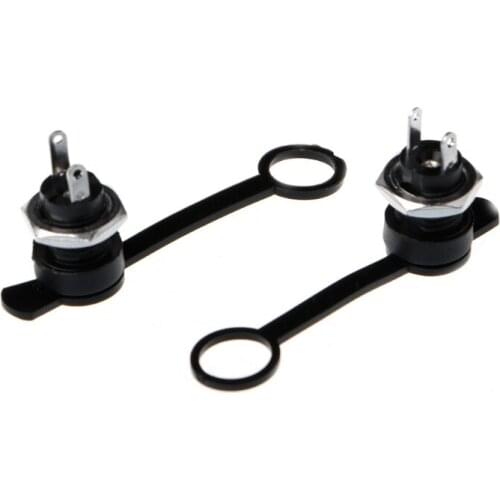 5 Pcs DC-022B Power Supply Jack Socket Female Panel Mount Connector 5.5 x 2.1mm w/Cap