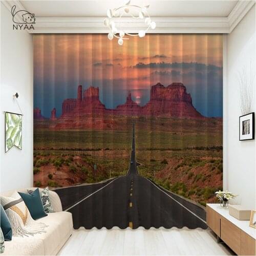 Bio Fossil Natural Strange Landscap Bathroom Curtain American Grand Canyon Curtain Decoration Kitchen Curtain Micro Shading