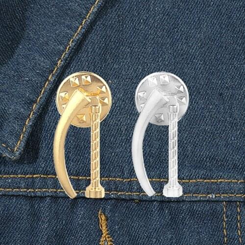 Gold Silver Color Laryngoscope Pin Brooch Medical Hospital Medical Tool Badges Gifts for Doctor Nurse Graduation Student