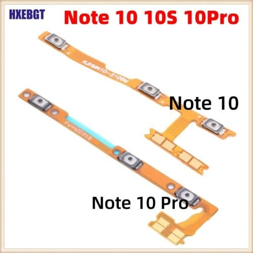For Xiaomi Redmi Note 10 , 10 Pro High Quality New Power On off Volume Switch Button Flex Cable Smartphone Parts